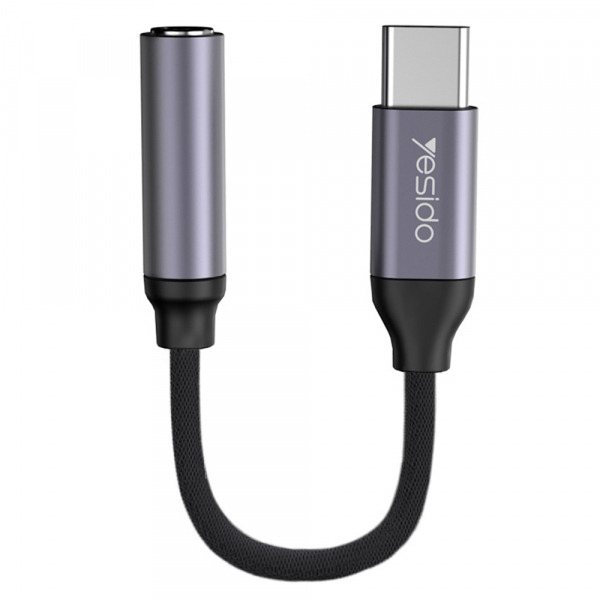 Adaptor Audio USB-C - 3.5mm Yesido YAU19, Negru