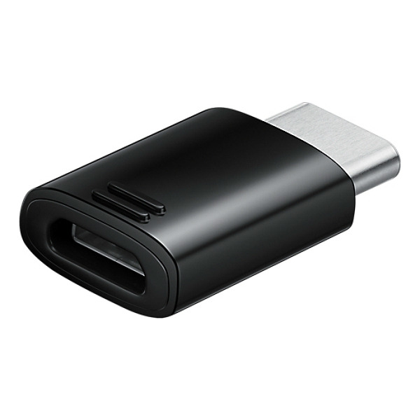 Adaptor Date si Incarcare microUSB - USB-C Samsung EE-GN930BB, Negru, Swap