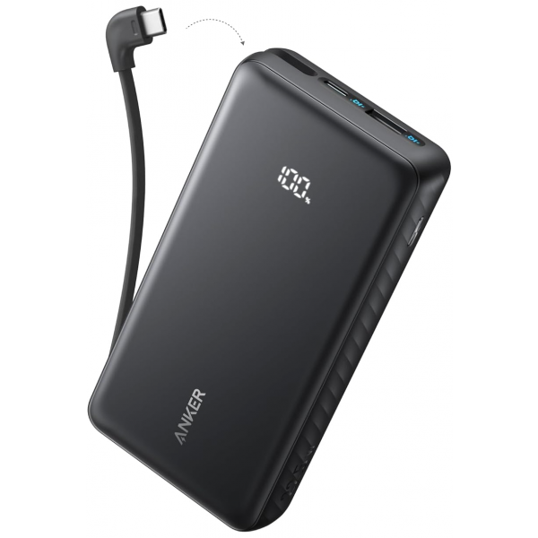 Baterie Externa Anker Zolo, 10000mAh, 22.5W, QC + PD, 1 x USB-A - 2 x USB-C, Neagra A110DH11