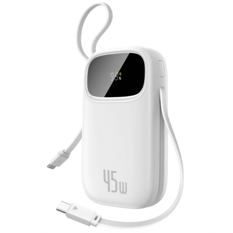 Baterie Externa Baseus EnerFill FC31 Qpow 3, 20000mAh, 45W, QC + PD, 1 x USB-A - 3 x USB-C, Alba P10082105213-00