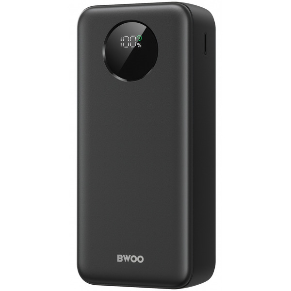 Baterie Externa BWOO BO-P64, 30000mAh, 22.5W, QC + PD, 1 x USB-C - 2 x USB-A, Neagra