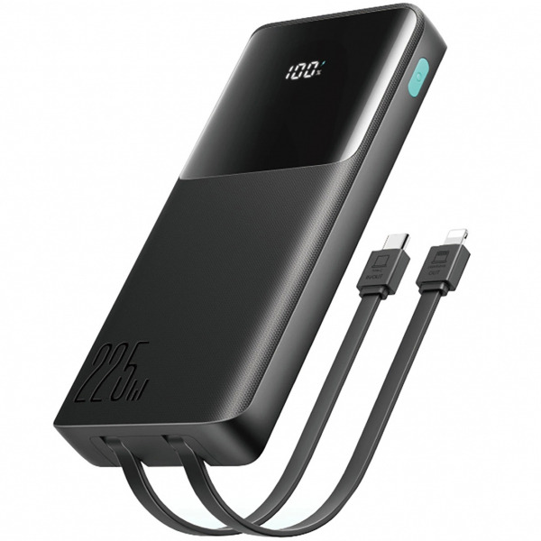Baterie Externa Joyroom JR-PBF19, 10000mAh, 22.5W, QC + PD, 1 x Lightning - 1 x USB-A - 2 x USB-C, Neagra