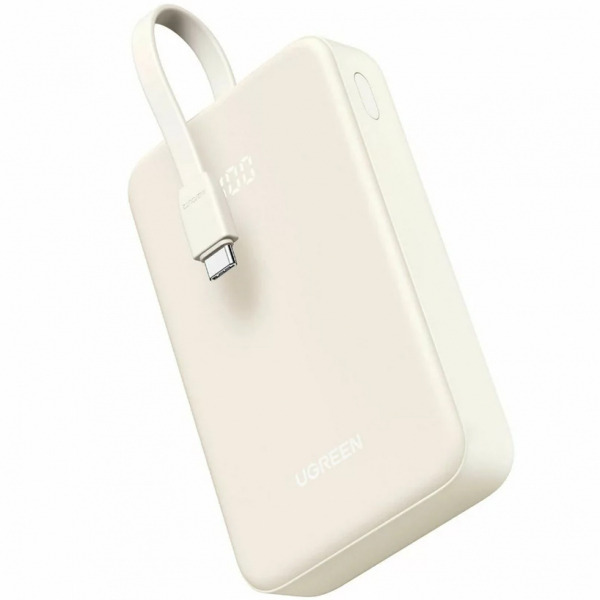 Baterie Externa UGREEN PB505, 20000mAh, 22.5W, QC + PD, 1 x USB-A - 2 x USB-C, Bej