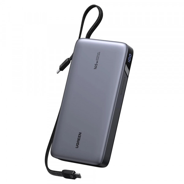 Baterie Externa UGREEN PB552 (55995B), 25000mAh, 165W, QC + PD, 1 x USB-A - 3 x USB-C, Gri