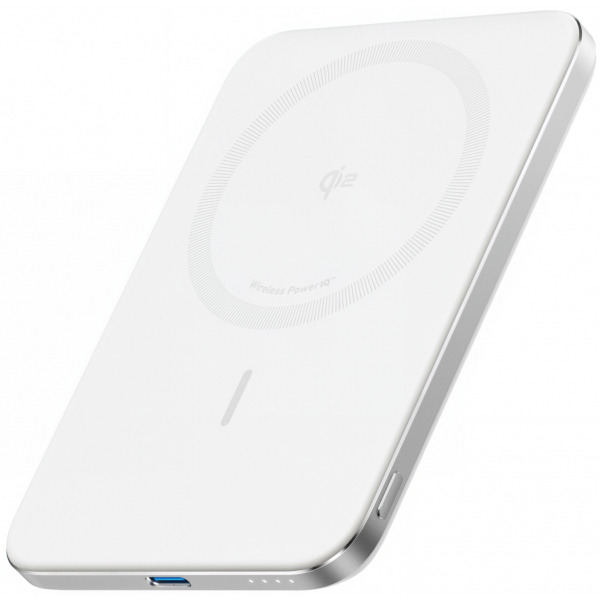 Baterie Externa Wireless Anker Nano, 5000mAh, 20W, PD + FQI, 1 x QI - 1 x USB-C, Alba A1665H21