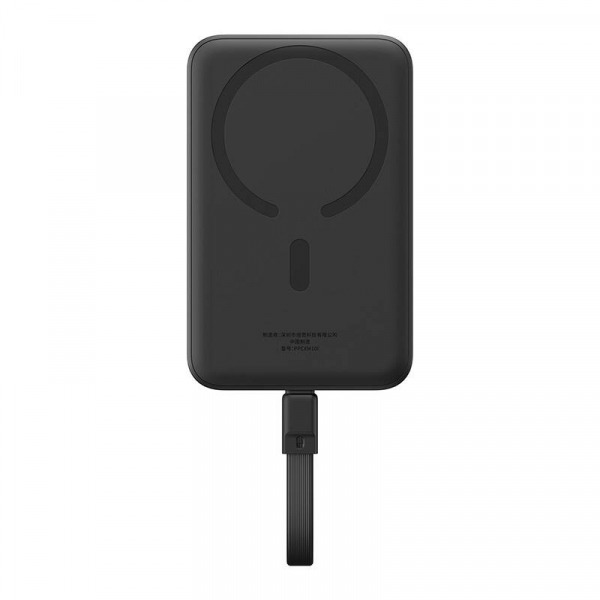 Baterie Externa Wireless Baseus Magnetic Mini, 10000mAh, 30W, PD + FQI, 1 x QI - 2 x USB-C, Neagra P1002210B113-00