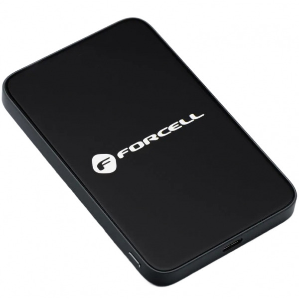 Baterie Externa Wireless Forcell F5K8, 5000mAh, 15W, PD + FQI, 1 x QI - 1 x USB-C, Neagra