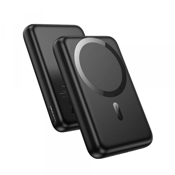 Baterie Externa Wireless HOCO J141, 10000mAh, 20W, PD + FQI, 1 x QI - 1 x USB-C, Neagra