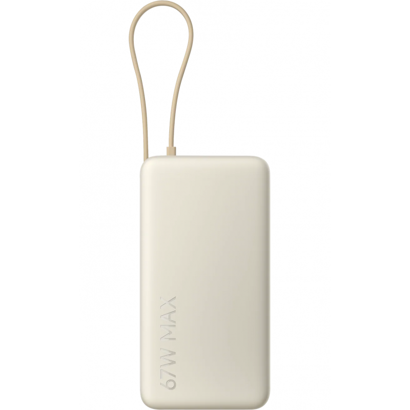 Baterie Externa Xiaomi, 20000mAh, 67W, QC + PD, 1 x USB-A - 2 x USB-C, Bej BHR08O7GL