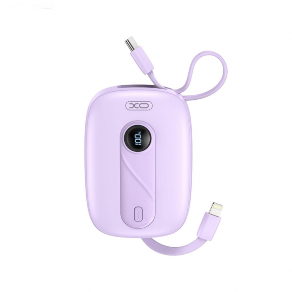 Baterie Externa XO Design PR246, 10000mAh, 22.5W, PD, 1 x Lightning - 2 x USB-C, Mov