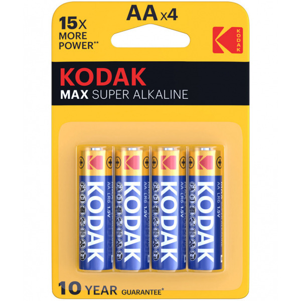 Baterie Kodak Max Super, AA / LR6, Set 4 bucati