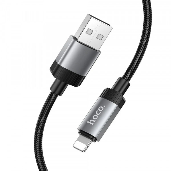 Cablu Date si Incarcare USB-A - Lightning HOCO X117, 18W, 1m, Negru