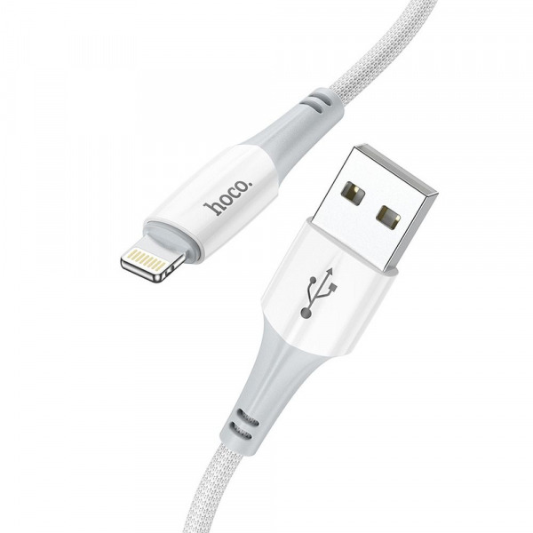 Cablu Date si Incarcare USB-A - Lightning HOCO X70, 18W, 1m, Alb