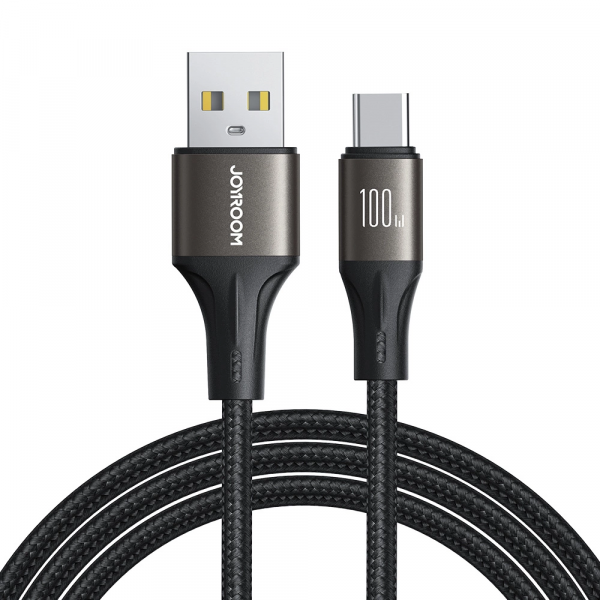 Cablu Date si Incarcare USB-A - USB-C Joyroom S-A25 Light-Speed, 100W, 1.2m, Negru