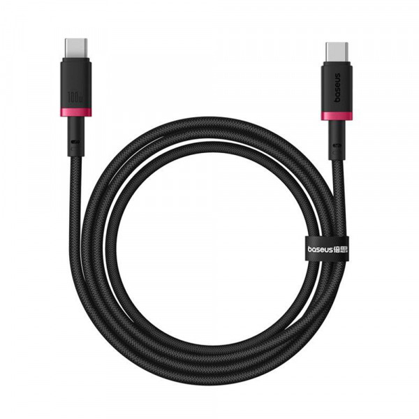 Cablu Date si Incarcare USB-C - USB-C Baseus Dura Series, 100W, 2m, Rosu P10377803U01-03
