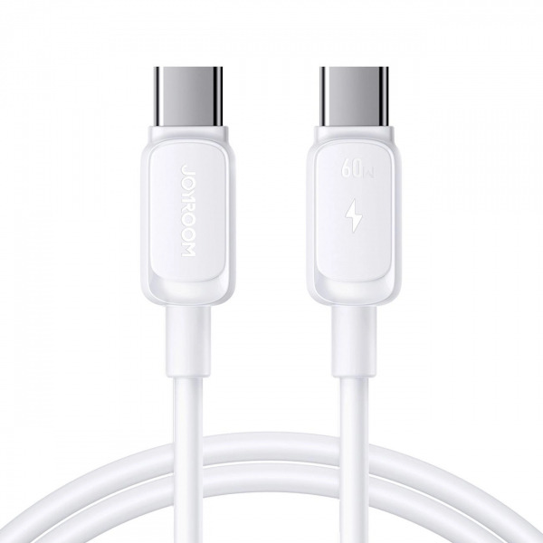 Cablu Date si Incarcare USB-C - USB-C Joyroom S-A14, 60W, 1.2m, Alb