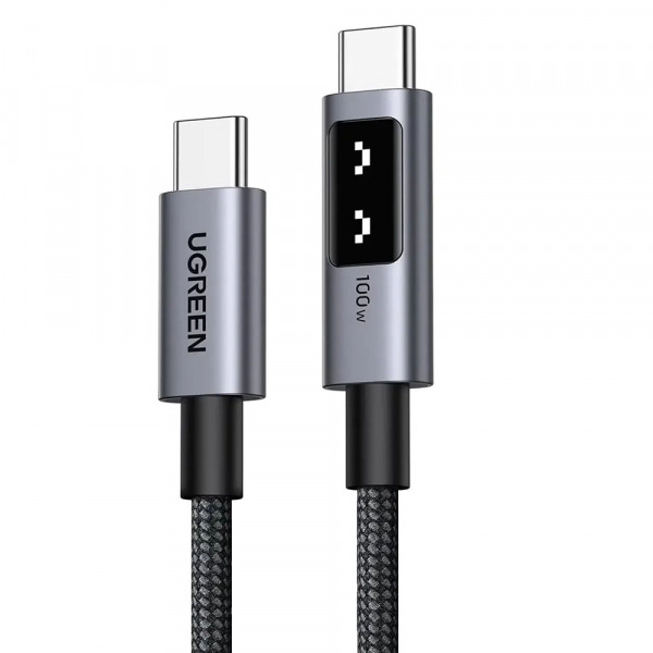 Cablu Date si Incarcare USB-C - USB-C UGREEN L509, 100W, 0.5m, Gri