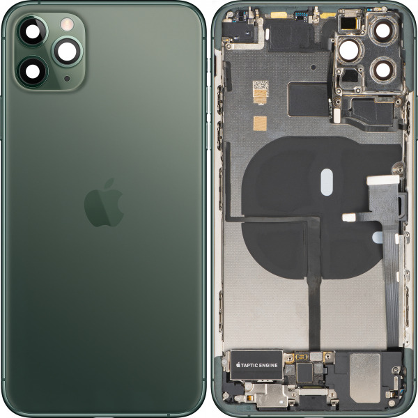 Capac Baterie Apple iPhone 11 Pro Max, Cu Carcasa Mijloc, Full Parts, Verde (Midnight Green), Swap Premium