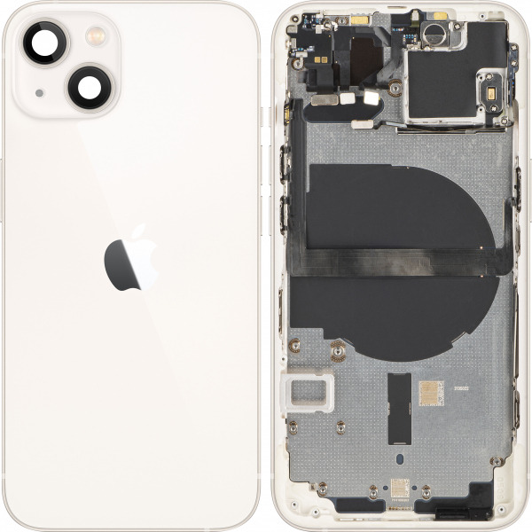 Capac Baterie Apple iPhone 13 mini, Cu Carcasa Mijloc, Alb (Starlight), Swap Premium