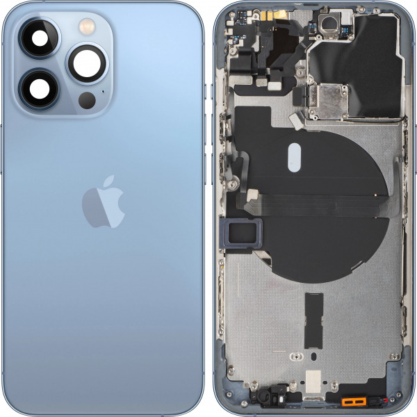Capac Baterie Apple iPhone 13 Pro, Cu Carcasa Mijloc, Albastru (Sierra Blue), Swap Premium