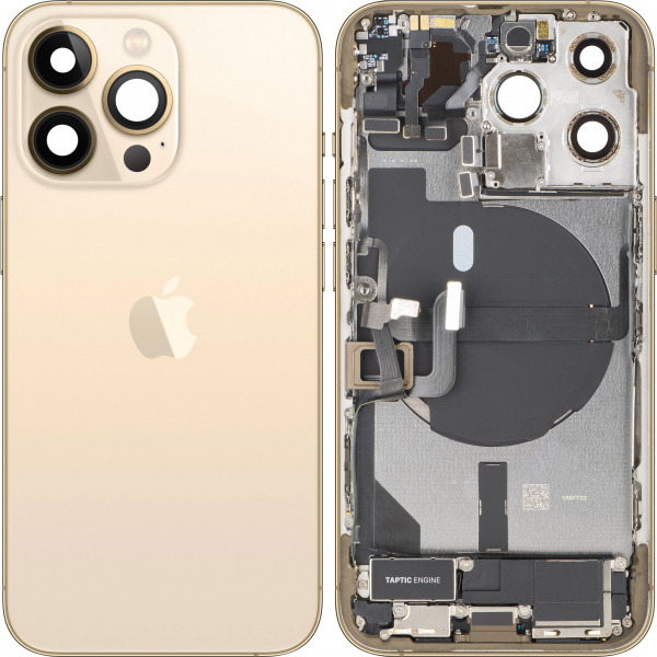 Capac Baterie Apple iPhone 13 Pro, Cu Carcasa Mijloc, Full Parts, Auriu, Swap Premium