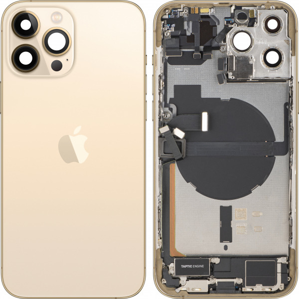 Capac Baterie Apple iPhone 13 Pro Max, Cu Carcasa Mijloc, Full Parts, Auriu, Swap Premium