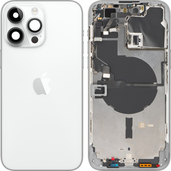 Capac Baterie Apple iPhone 14 Pro Max, Cu Carcasa Mijloc, Argintiu, Swap Premium