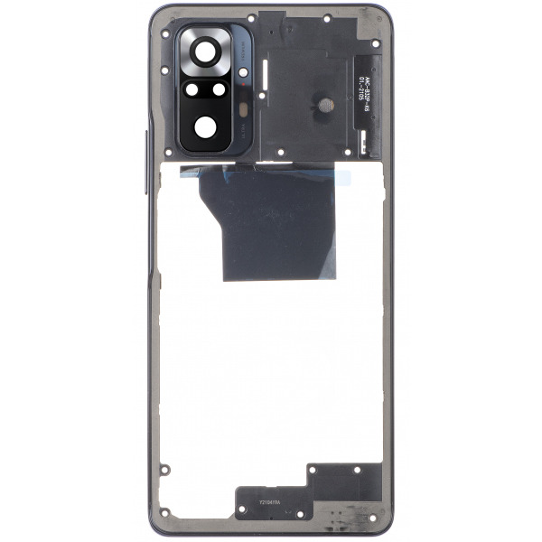Carcasa Mijloc - Geam Camera Spate Xiaomi Redmi Note 10 Pro, Gri