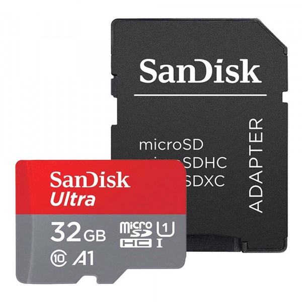 Card Memorie microSDHC SanDisk Ultra Android A1, 32Gb, Clasa 10 / UHS-1 U1, Cu Adaptor SDSQUA4-032G-GN6MA