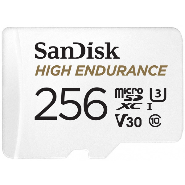Card Memorie microSDXC SanDisk High Endurance, 256Gb, Clasa 10 / UHS-1 U3, Cu Adaptor SDSQQNR-256G-GN6IA
