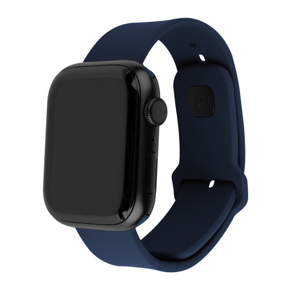 Curea Fixed Silicone Sporty pentru Apple Watch 42mm / 41mm / 40mm / 38mm Series, Albastra