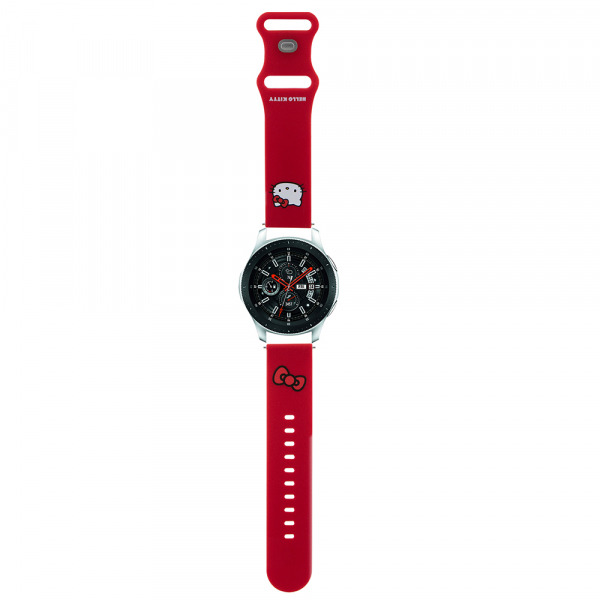 Curea Hello Kitty Silicone Kitty Head pentru Samsung Galaxy Watch / Huawei Watch 46mm / 45mm / 41mm Series, Rosie