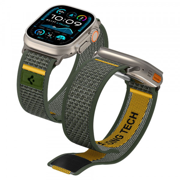 Curea Spigen Athlex Air pentru Apple Watch 49mm / 46mm / 45mm / 44mm Series, Verde AMP09035