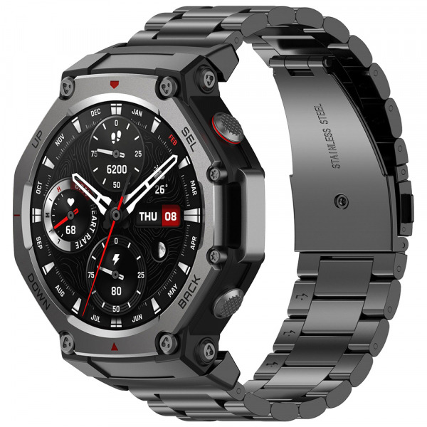 Curea Techsuit W010 pentru Amazfit T-Rex 3, Neagra
