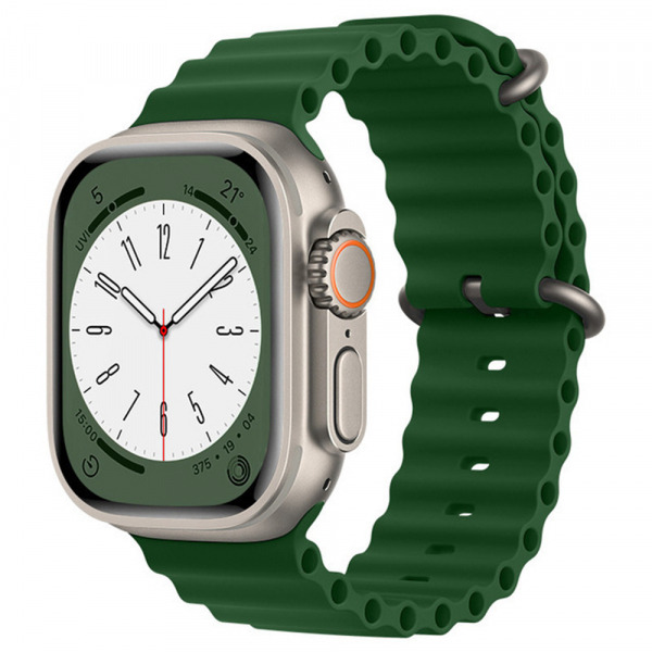 Curea Techsuit W038 pentru Apple Watch 49mm / 46mm / 45mm / 44mm / 42mm Series, Verde Inchis