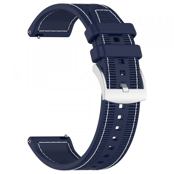 Curea Techsuit W051 pentru Huawei Watch / Xiaomi Watch Series, 22mm, Albastra Inchis