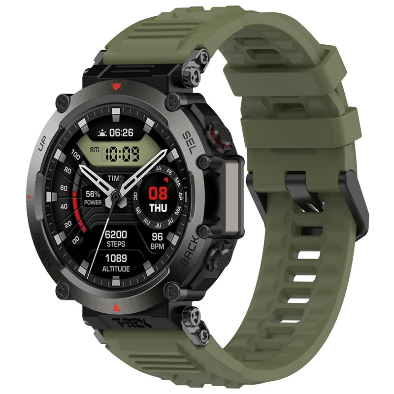 Curea Techsuit W067 pentru Amazfit T-Rex Ultra, Verde