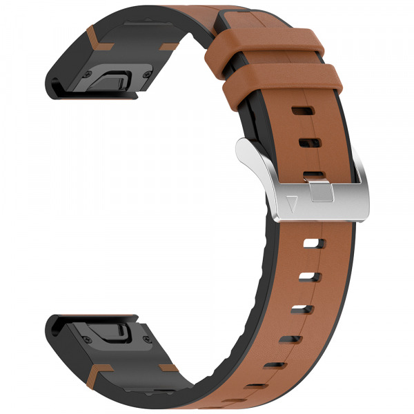 Curea Techsuit W071 pentru Garmin Watch Fenix / Forerunner Series, 22mm, Maro