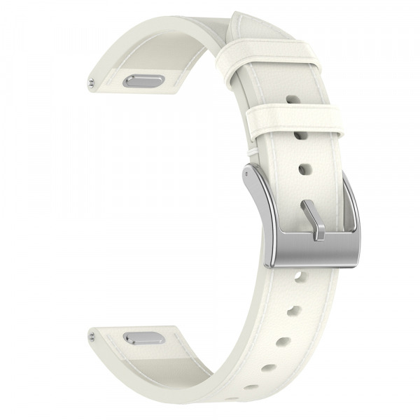 Curea Techsuit W073 pentru Huawei Watch / Garmin Watch Series, 18mm, Alba