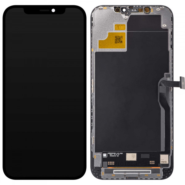 Display cu Touchscreen JK pentru Apple iPhone 12 Pro Max, cu Rama, Versiune LCD In-Cell IC Movable, Negru
