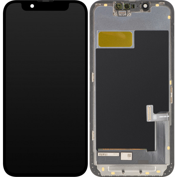 Display cu Touchscreen MP compatibil cu Apple iPhone 13 mini, cu Rama, Versiune OLED FHD IC Movable, Negru