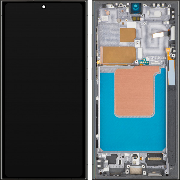 Display cu Touchscreen MP compatibil cu Samsung Galaxy S24 Ultra S928, cu Rama, Versiune OLED, Negru