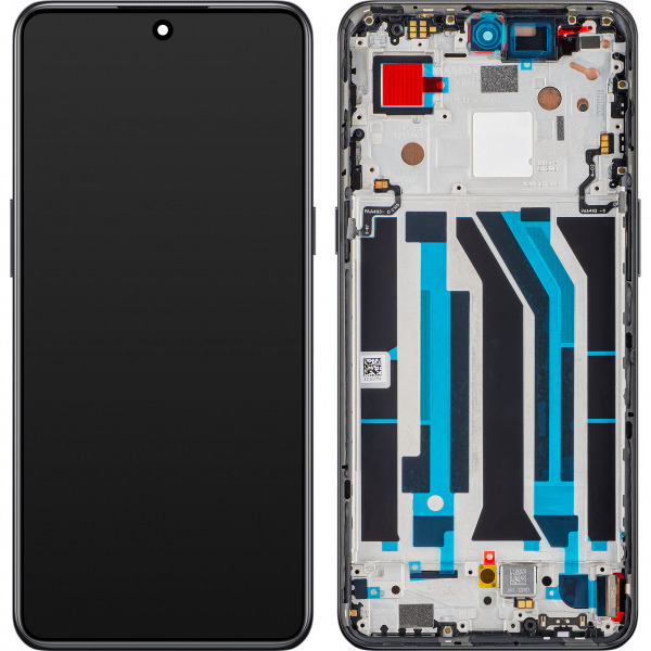 Display cu Touchscreen OnePlus 10T / Ace Pro, cu Rama, Negru (Moonstone Black), Service Pack 4130326