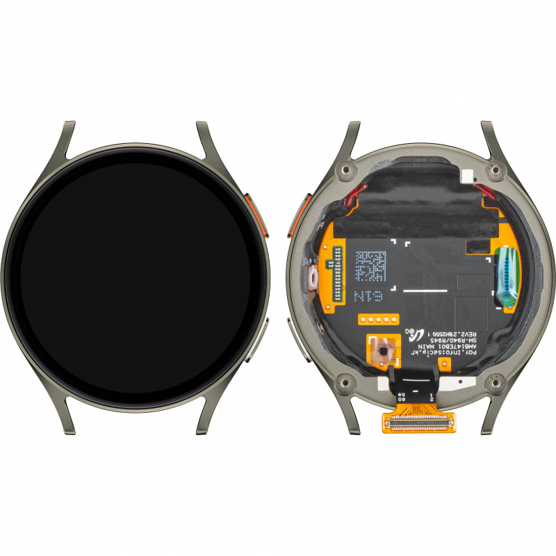 Display cu Touchscreen Samsung Galaxy Watch7 44mm, cu Rama, Versiune BT, Verde, Service Pack GH97-29845A