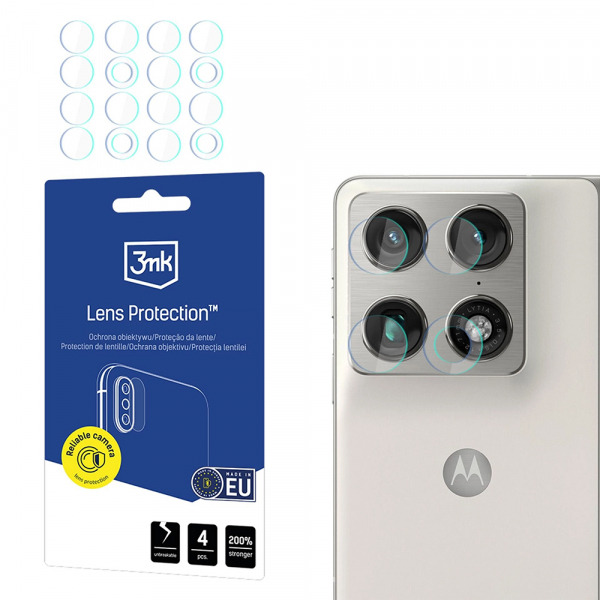 Folie de protectie Camera Spate 3MK Protection pentru Motorola Razr Fold, Sticla Securizata, Set 4 bucati, Transparenta