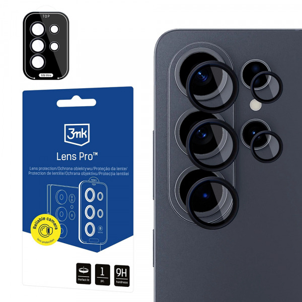 Folie de protectie Camera Spate 3MK Protection pentru Samsung Galaxy S26 Ultra S948, Sticla Securizata, Neagra