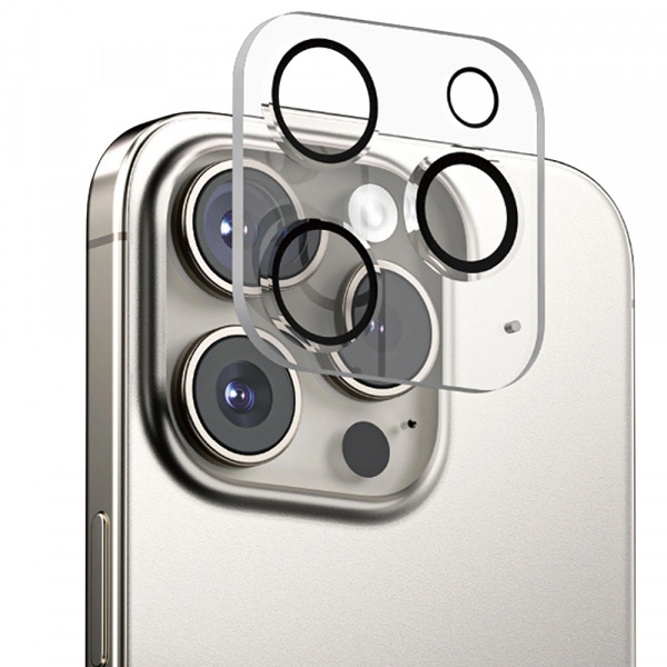 Folie de protectie Camera Spate Anank Guard pentru Apple iPhone 16 Pro Max / 16 Pro, Sticla Securizata, Neagra