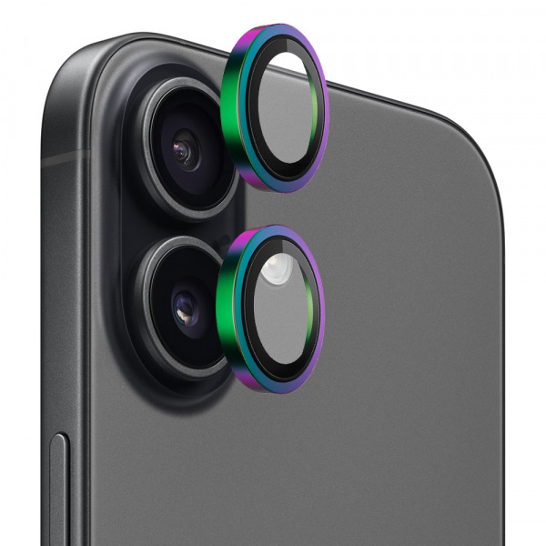 Folie de protectie Camera Spate Blueo Metal Frame pentru Apple iPhone 17, Sticla Securizata, Multicolor