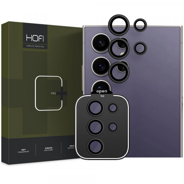 Folie de protectie Camera Spate HOFI CamRing PRO+ pentru Samsung Galaxy S24 Ultra S928, Sticla Securizata, Neagra