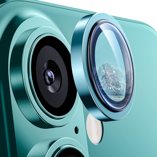 Folie de protectie Camera Spate Lito S+ pentru Apple iPhone 16 Plus / 16, Sticla Securizata, Verde